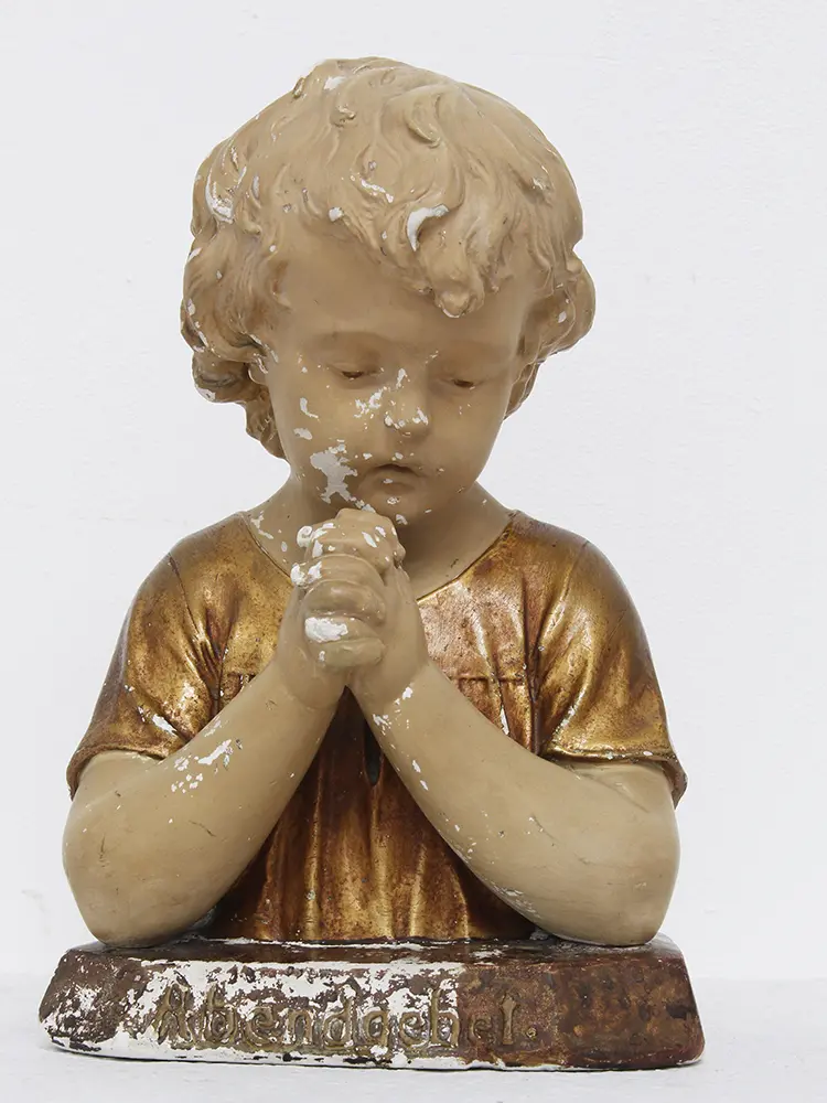 Restaurierung - Gipskopf vor der Konservierung & Restaurierung