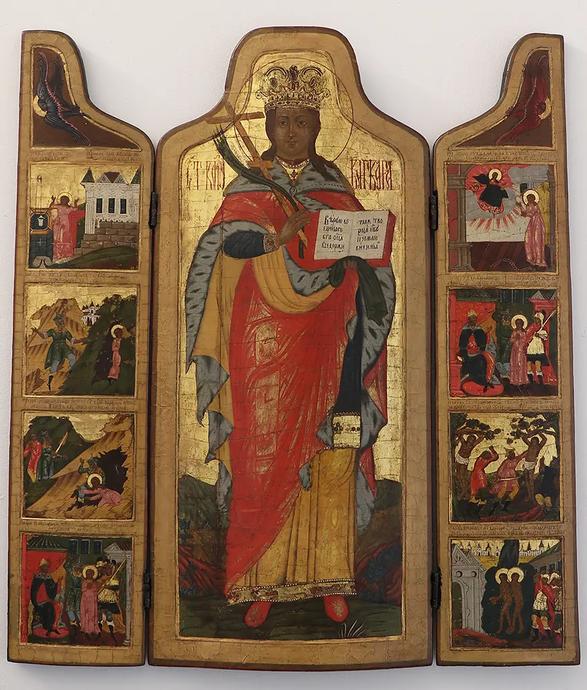 Restaurierung einer Ikone - Brandschaden fertige Restaurierung