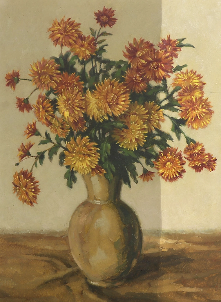 Reinigung von Gemälden. Beispiel an einem Blumenbild